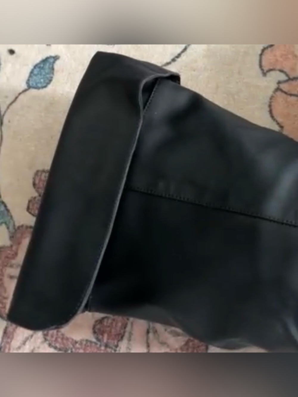 Matt & Nat black leather tall fold over Boots - Picture 12 of 12